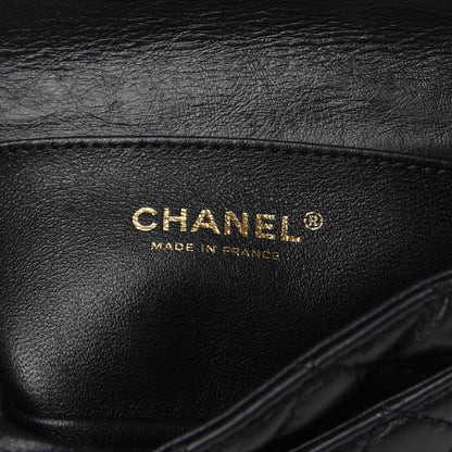 Chanel Aged Calfskin Quilted 2.55 Reissue Chain Waist Bag Black 4 of 9