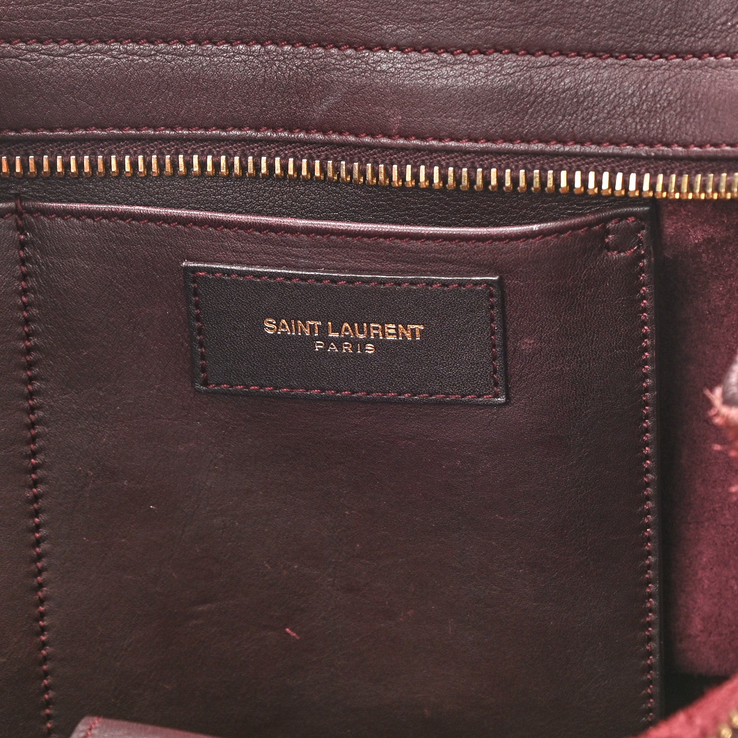 Saint Laurent Calfskin Medium Classic Y Cabas Brown 6 of 7