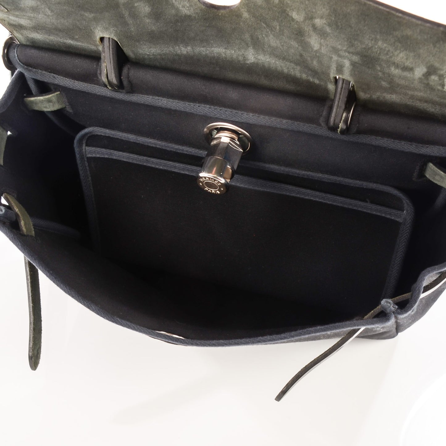 Vache Calfskin Toile Herbag 30 PM Black