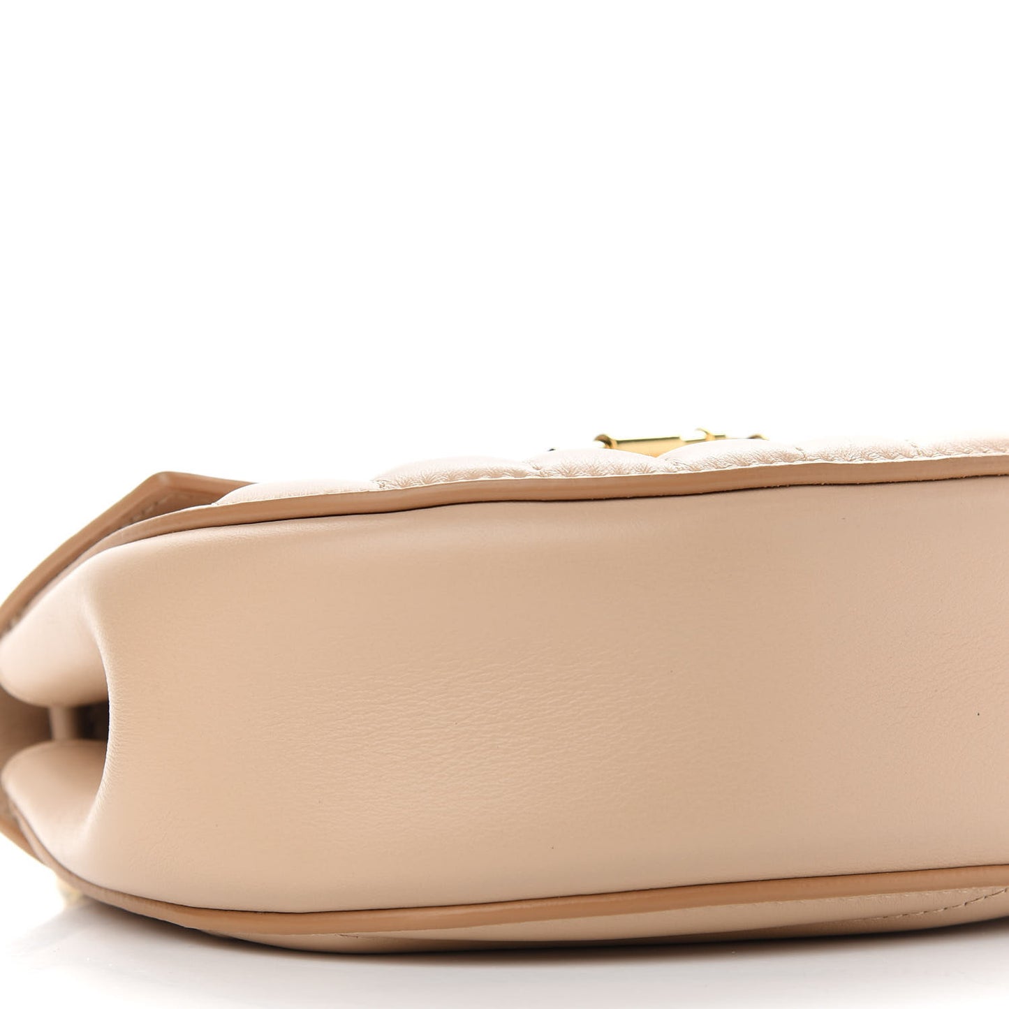 Calfskin Quilted Mini Drew Bijou Shoulder Bag Pearl Beige