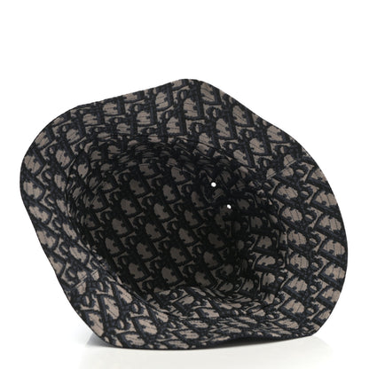 Christian Dior Oblique Reversible Teddy-D Brim Bucket Hat 57 Blue 8 of 8