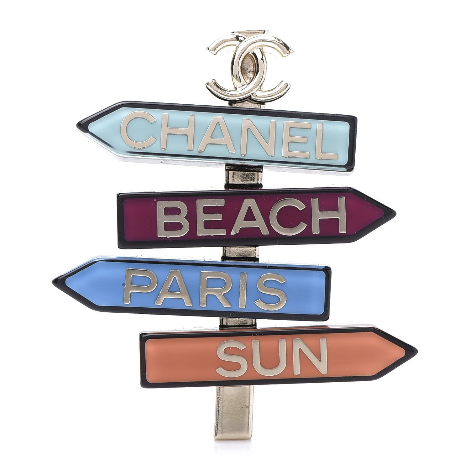 Chanel Resin By The Sea Sign Brooch Multicolor 1 of 5