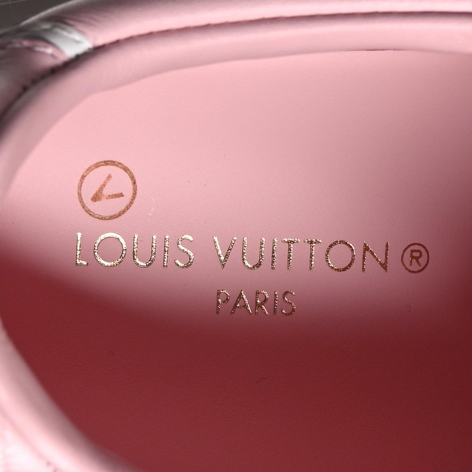 Louis Vuitton Monogram Embossed Calfskin Damier Azur Time Out Sneakers 37.5 Rose Clair Pink 8 of 10
