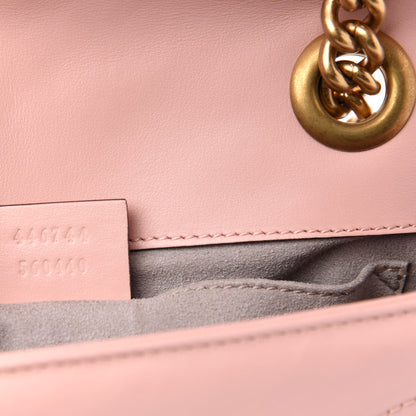 Gucci Calfskin Matelasse Mini GG Marmont Shoulder Bag Perfect Pink 8 of 12