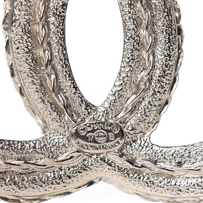 Chanel Crystal CC Brooch Gold Black 4 of 5