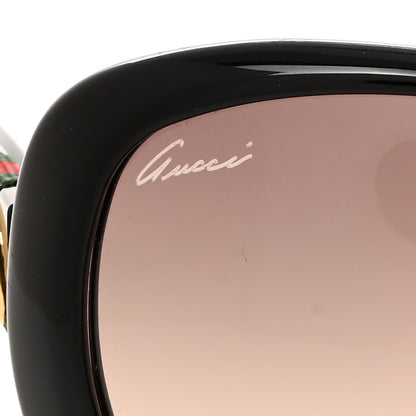 Gucci Acetate Oversized Round Frame Web Sunglasses GG3644S Black 6 of 8