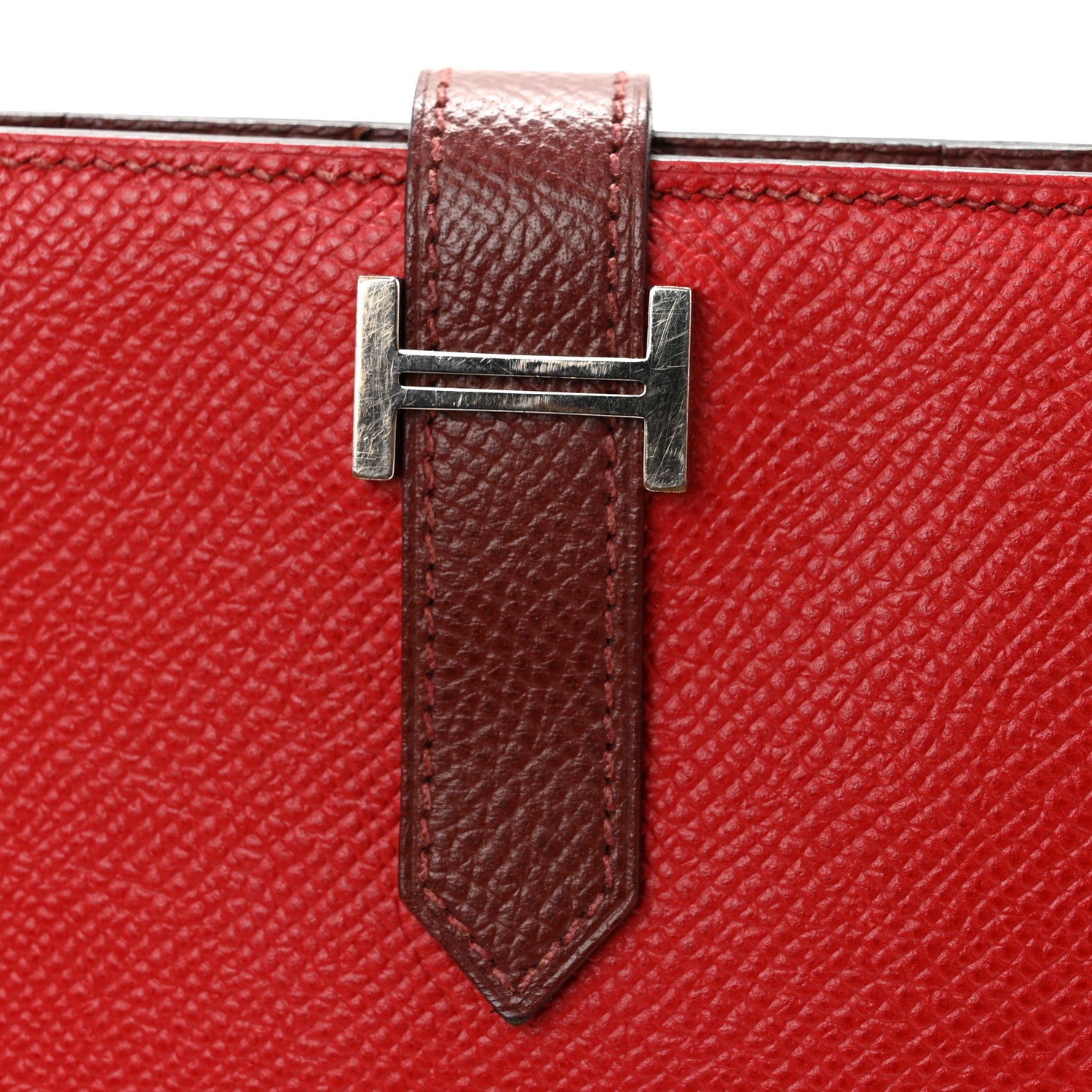 Hermes Epsom Bi-Color Bearn Gusset Wallet Rouge Casaque Rouge H 11 of 11