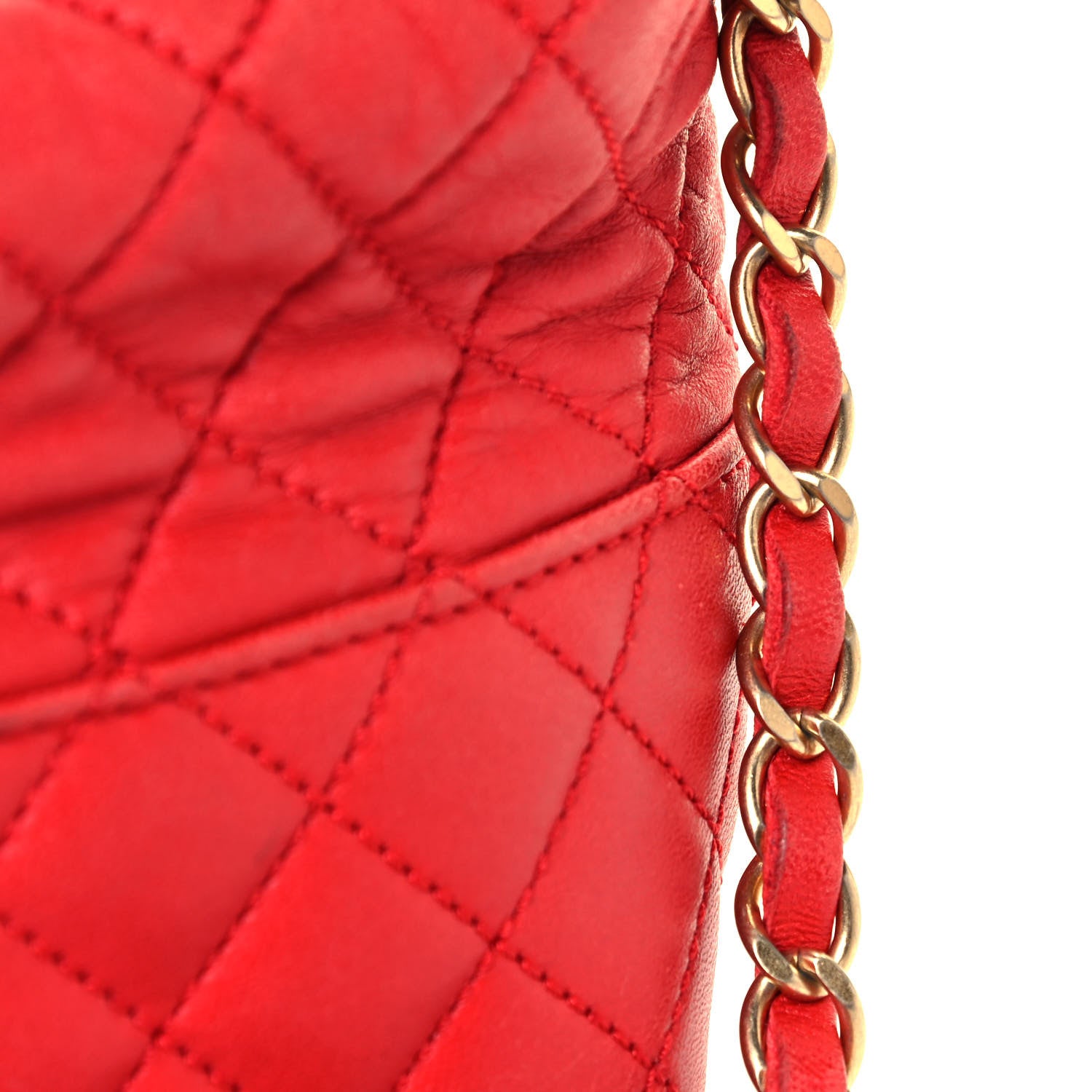 Chanel Lambskin Quilted Small Hobo Red 17 of 19