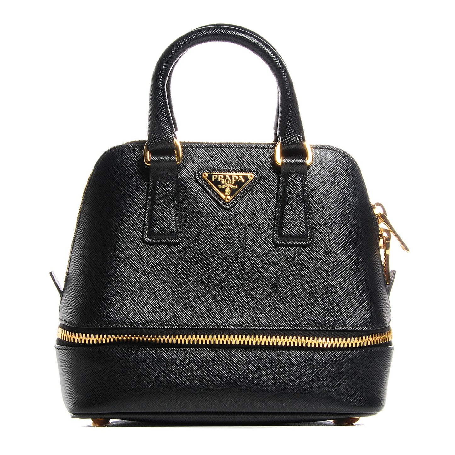Saffiano Lux Mini Promenade Crossbody Black