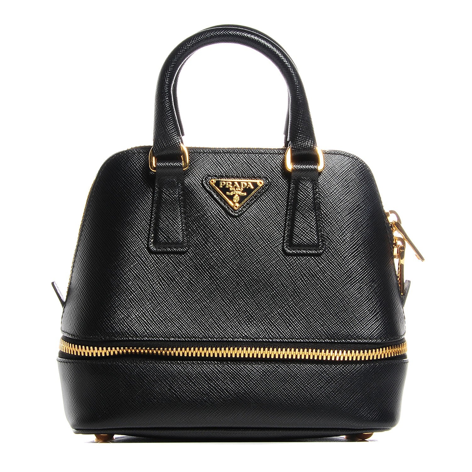 Prada Saffiano Lux Mini Promenade Crossbody Black 1 of 9