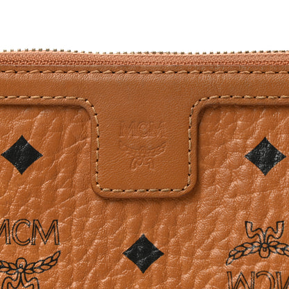 MCM Visetos Medium Stark Wristlet Pouch Cognac 6 of 10