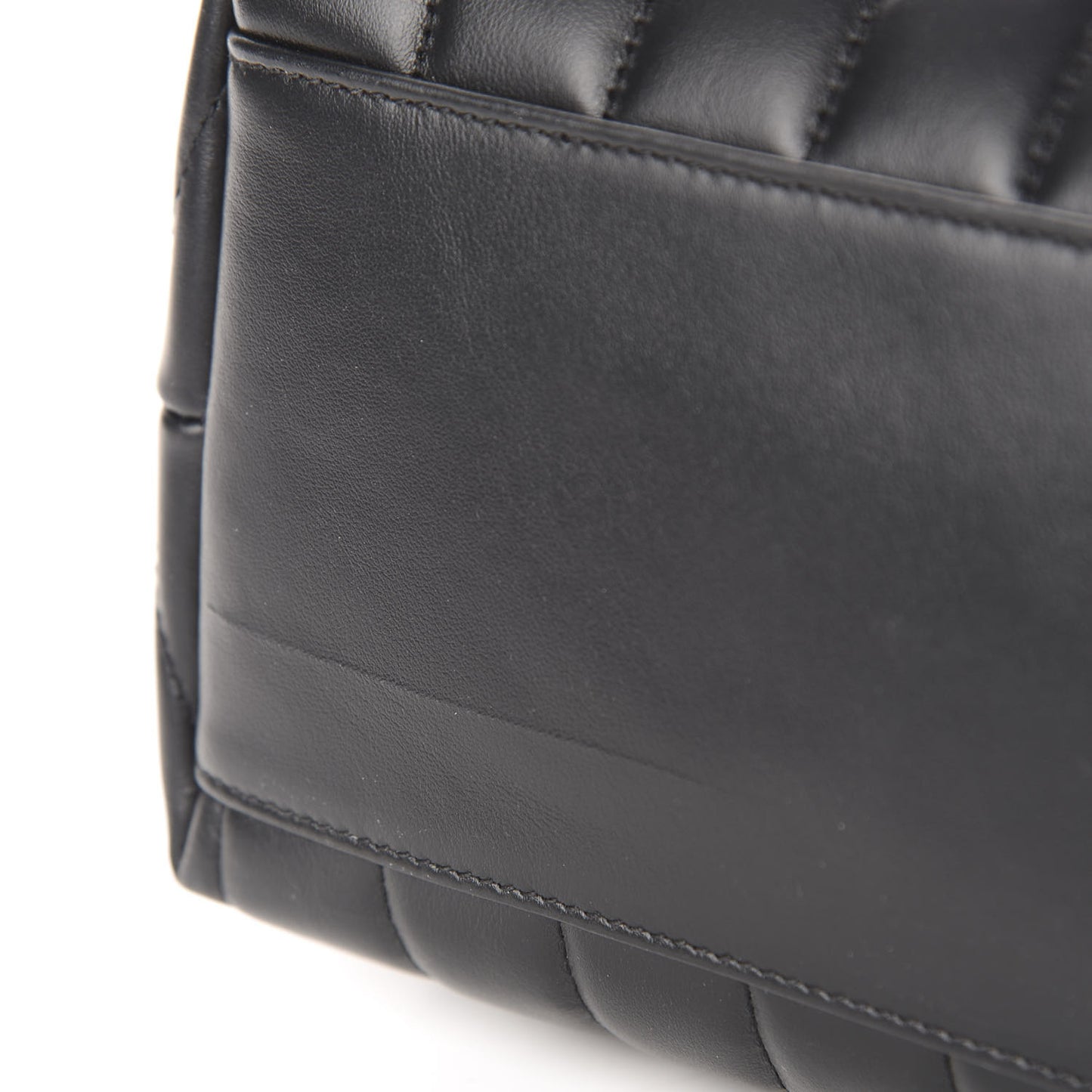 Calfskin Y Quilted Monogram Medium Loulou Chain Satchel Black