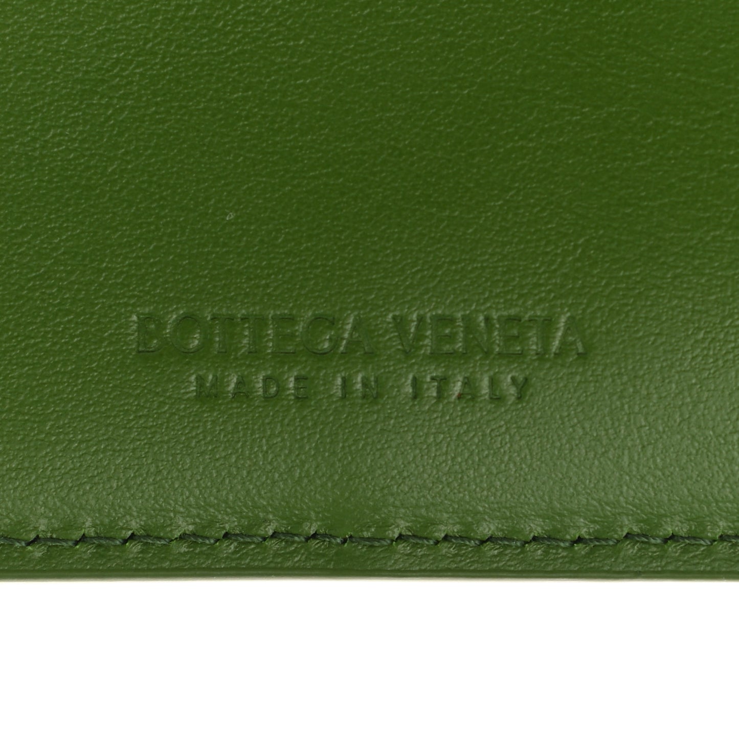 Nappa Maxi Intrecciato Bi-Fold Wallet Avocado