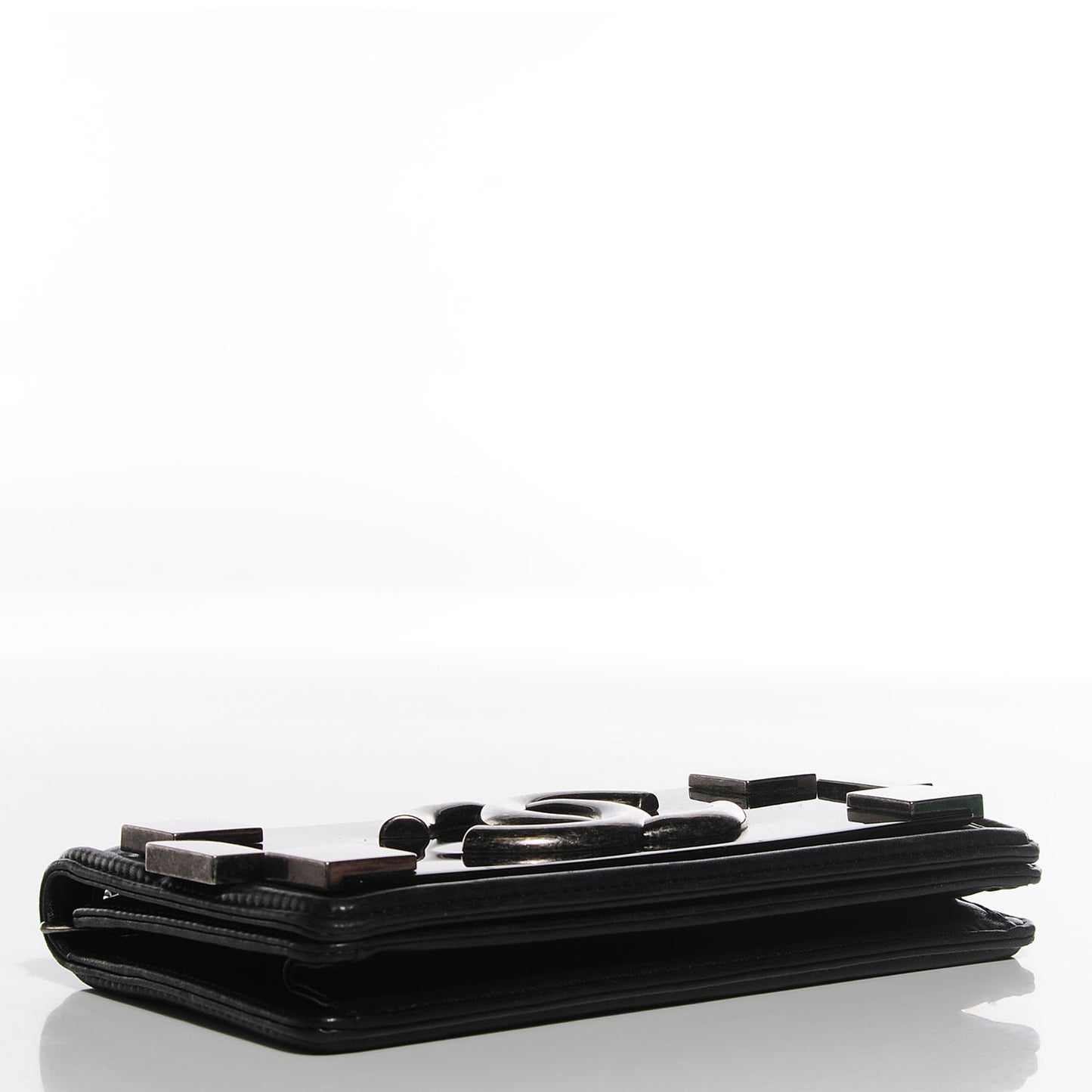 Lambskin and Plexiglass Boy Brick Flap Black