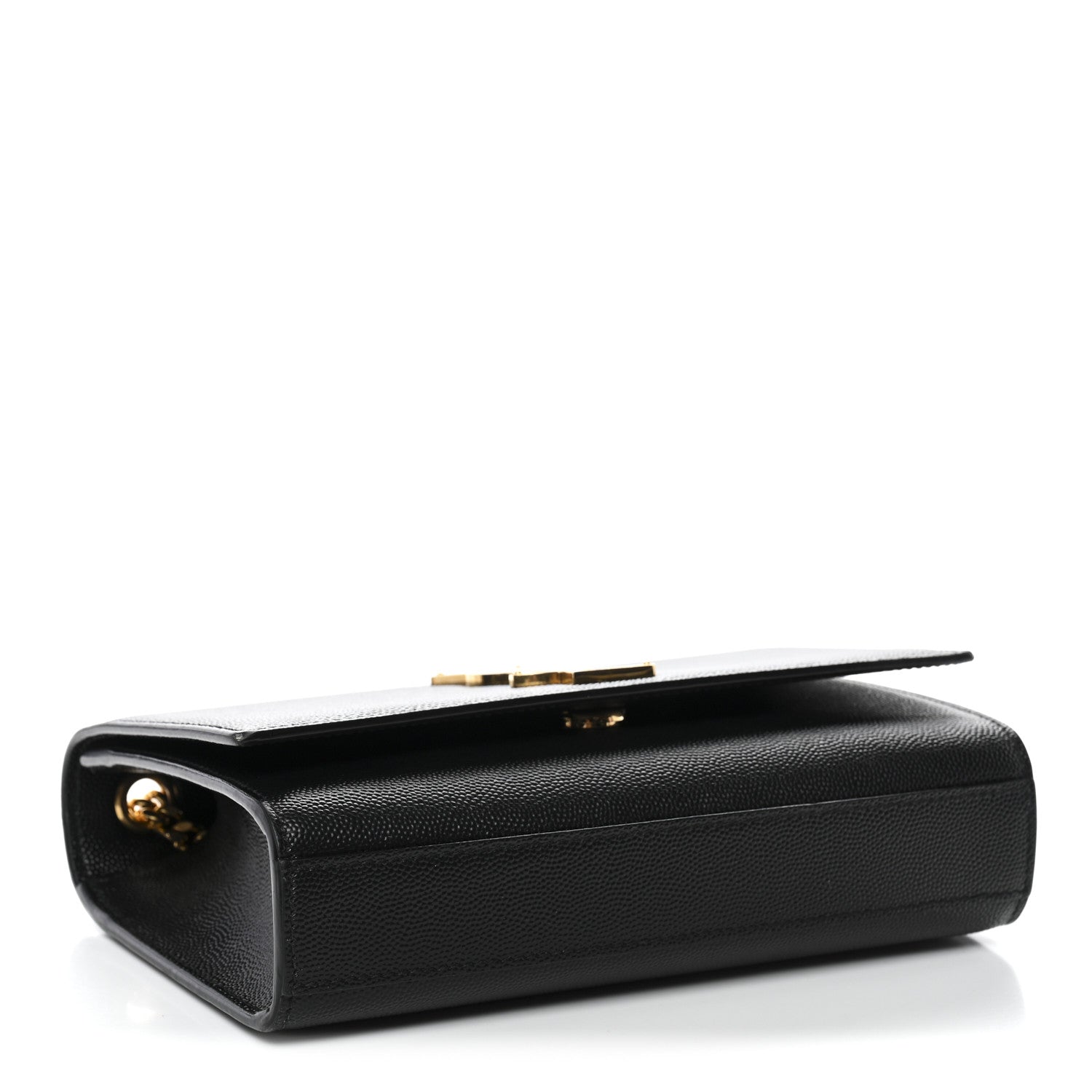 Saint Laurent Grain De Poudre Small Classic Monogram Kate Satchel Black 4 of 12