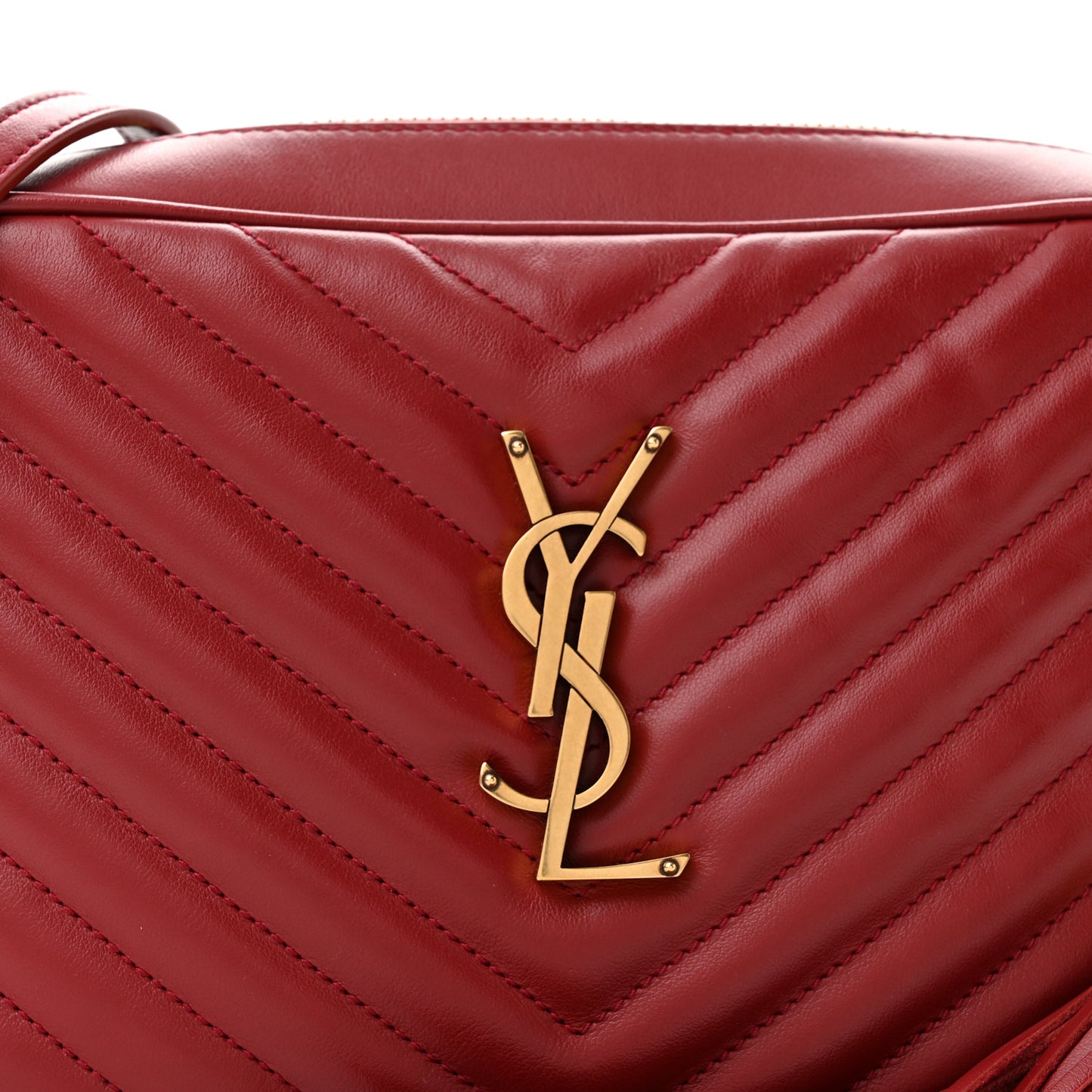 Calfskin Matelasse Monogram Lou Camera Bag Opyum Red