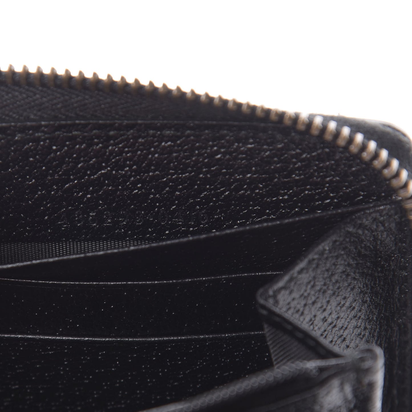 Calfskin Web Zip Around Wallet Black