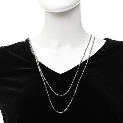 David Yurman Sterling Silver 14K Yellow Gold 3.6mm Medium Box Chain Necklace 72" 2 of 4