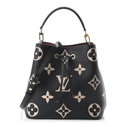 Louis Vuitton Empreinte Monogram Giant Neonoe MM Black Beige 1 of 10