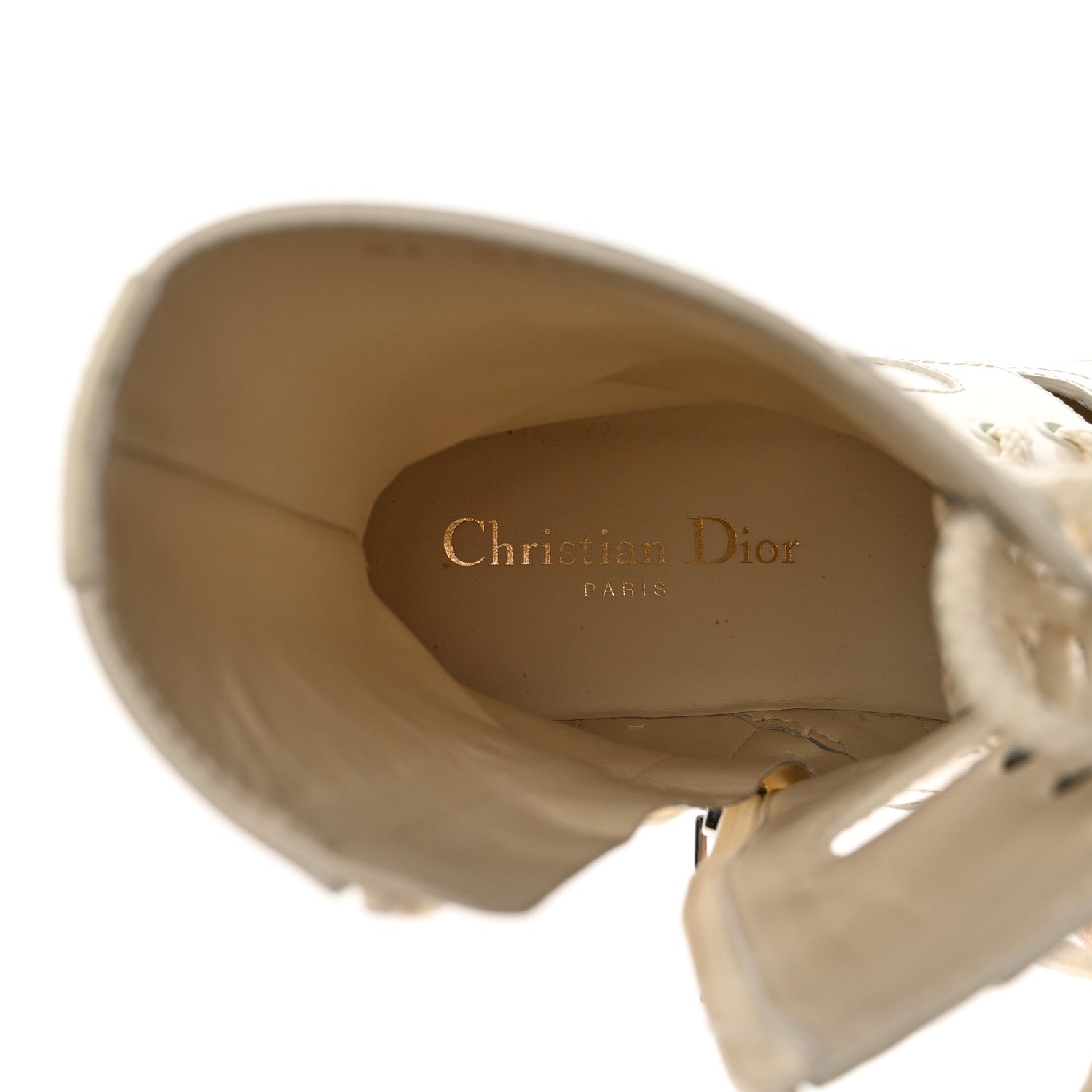Christian Dior Brushed Calfskin Rubber Dioriron Boots 38 Off White 7 of 12