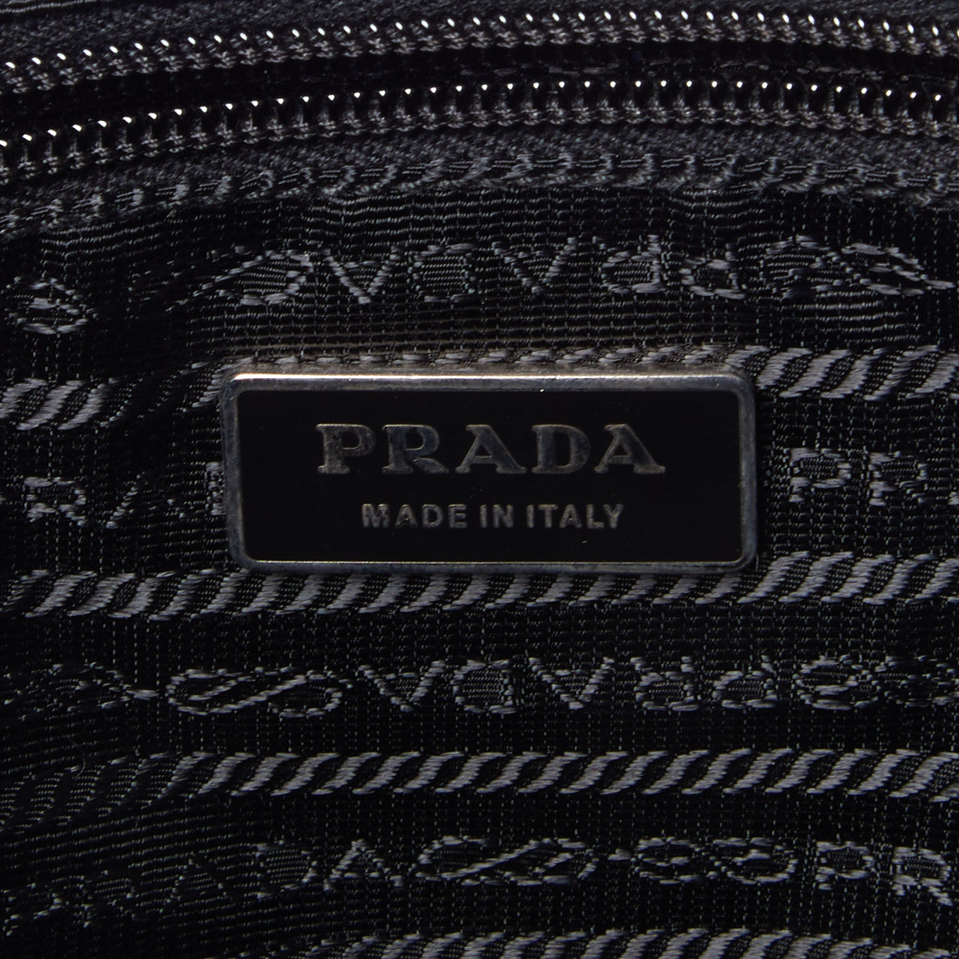 Prada Tessuto Nylon Saffiano Flat Messenger Bag Black 9 of 9