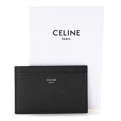 Celine Grained Calfskin Card Holder Black 8 of 8