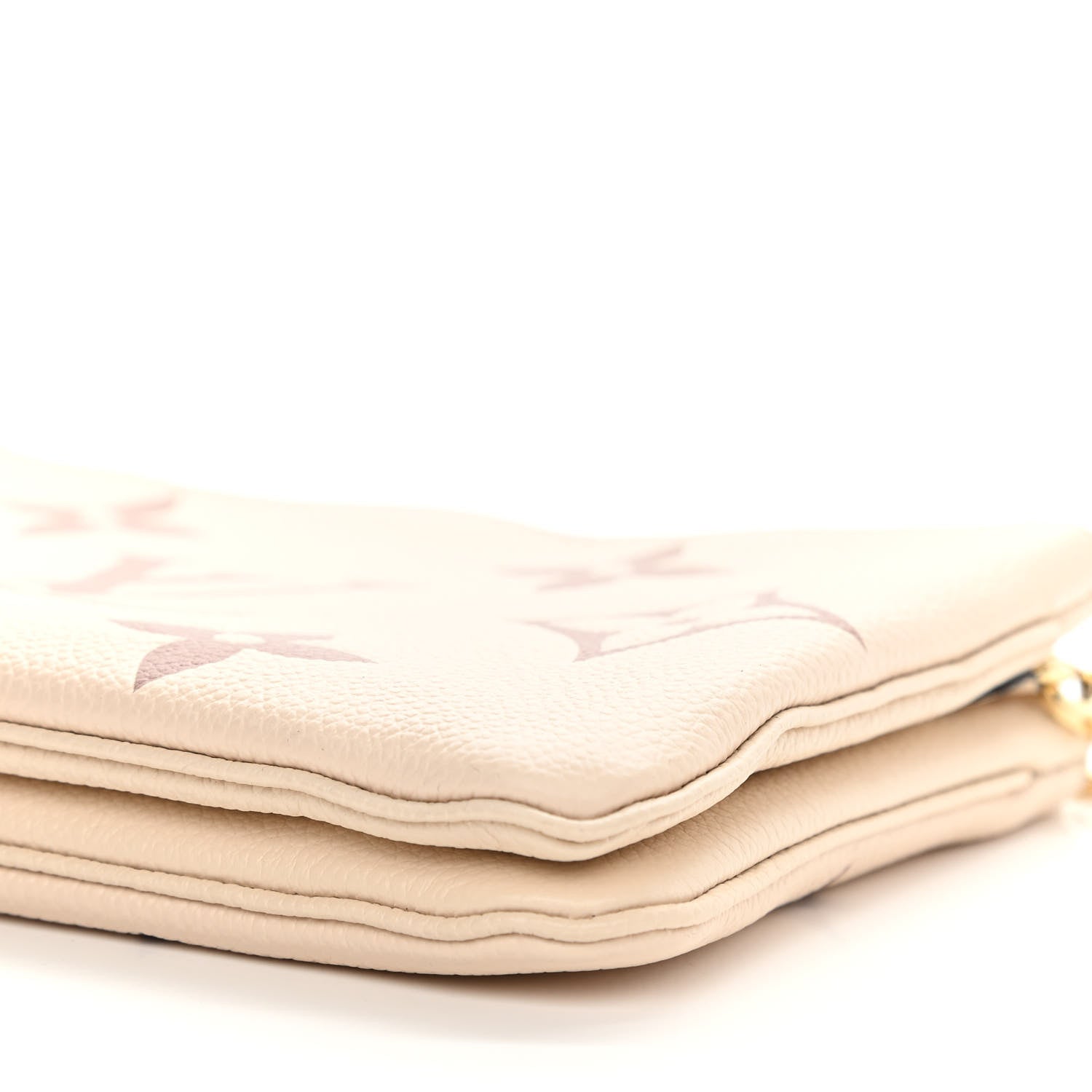 Louis Vuitton Empreinte Monogram Giant Double Zip Pochette Creme Bois De Rose 11 of 12