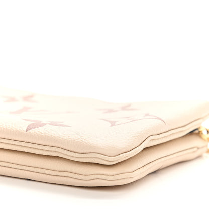 Louis Vuitton Empreinte Monogram Giant Double Zip Pochette Creme Bois De Rose 11 of 12