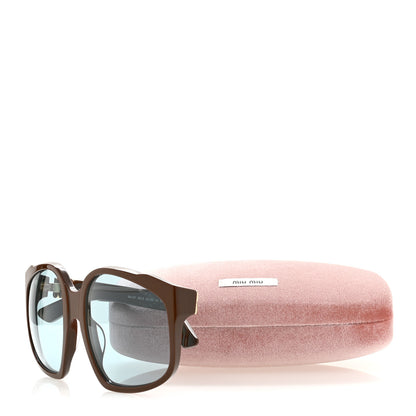 Miu Miu Acetate Square Sunglasses SMU A07 Brown 8 of 8