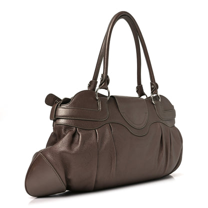 Salvatore Ferragamo Calfskin Marisa Shoulder Bag Bronze 3 of 10