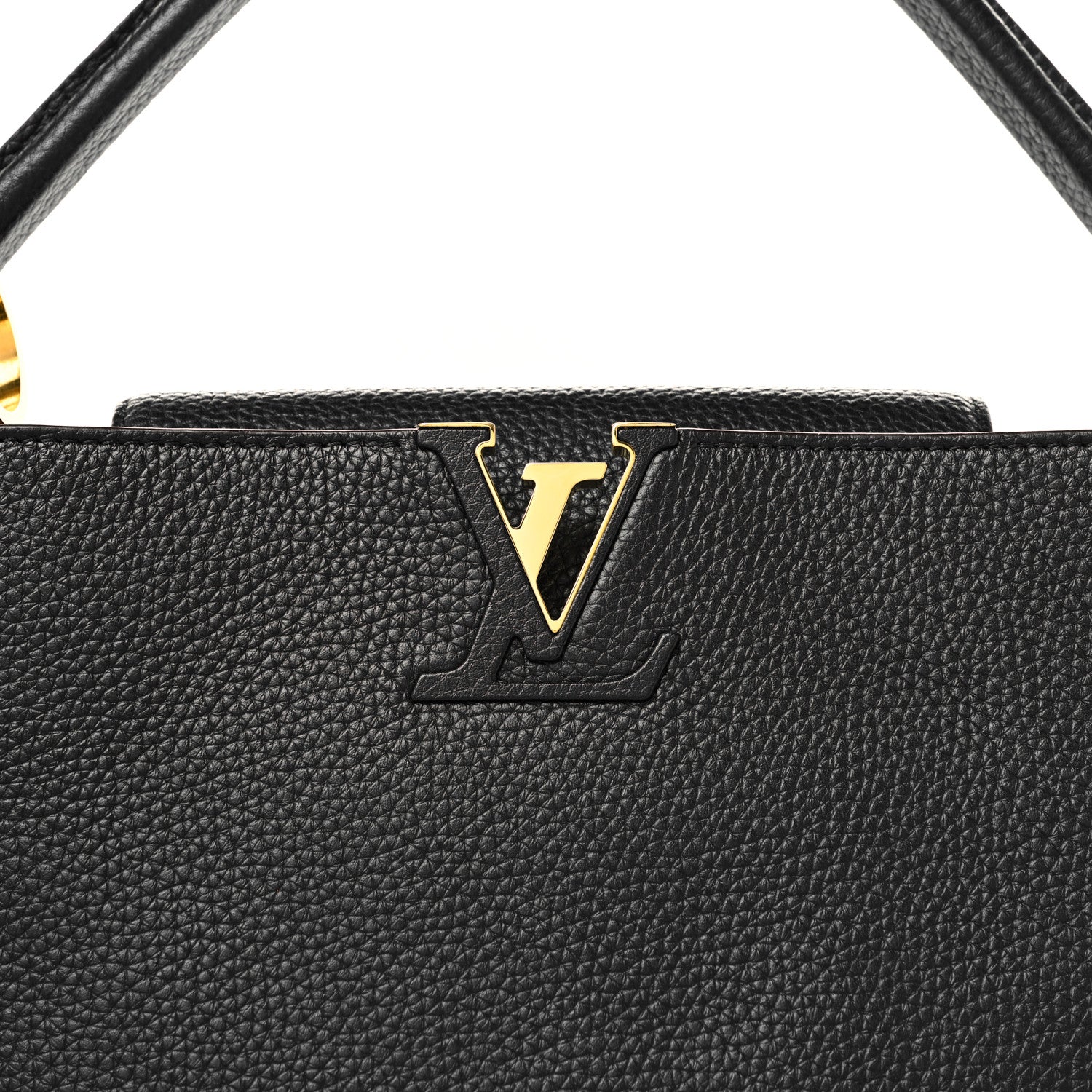 Louis Vuitton Taurillon Capucines MM Black Fuchsia 8 of 10