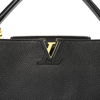 Louis Vuitton Taurillon Capucines MM Black Fuchsia 8 of 10