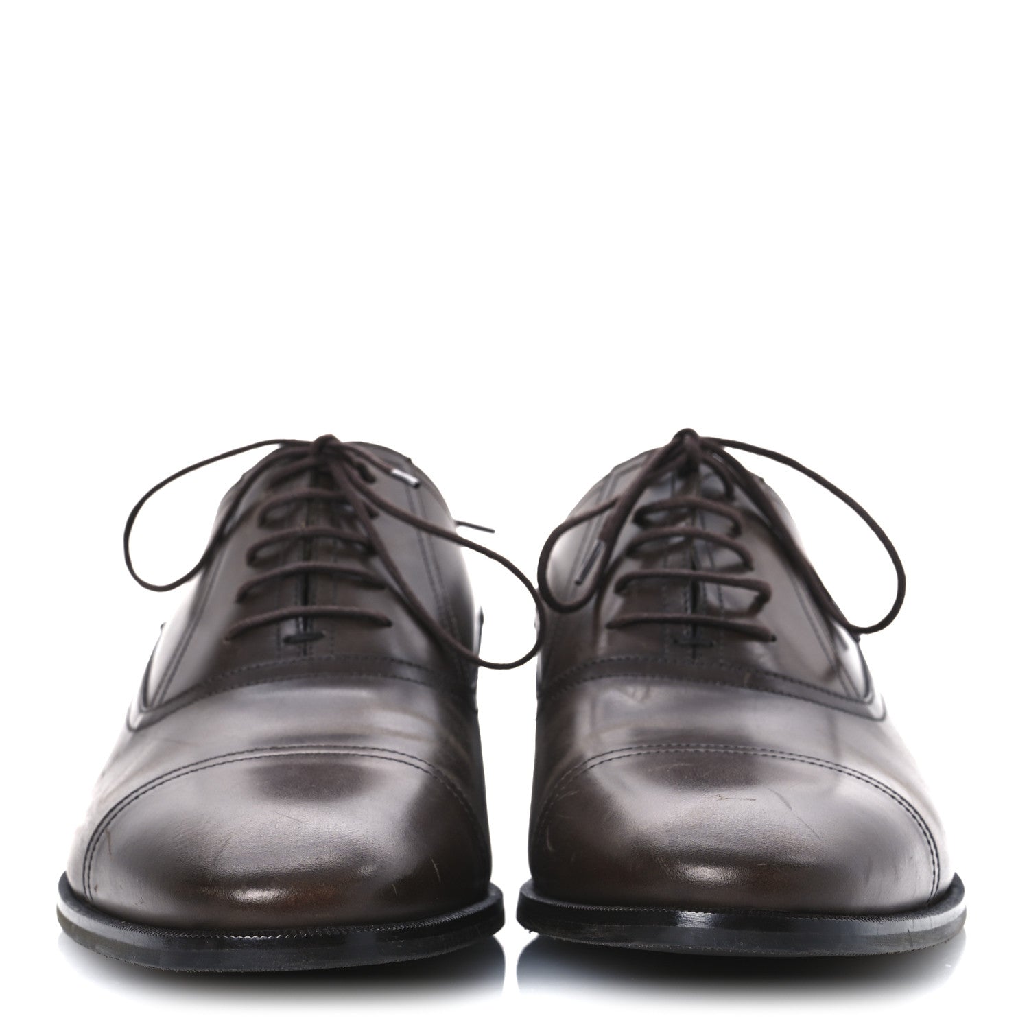 Gucci Calfskin Mens Captoe Oxford Loafers 9 Brown 3 of 16