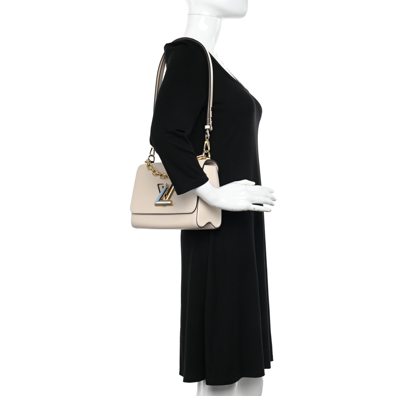 Louis Vuitton Epi Twist Shoulder Bag MM Quartz 2 of 9