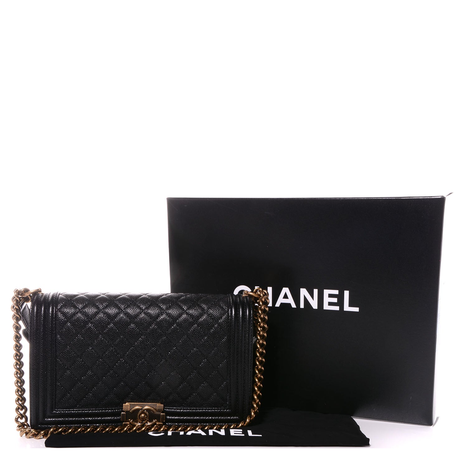Chanel Caviar Medium Boy Flap Bag Black 5 of 9
