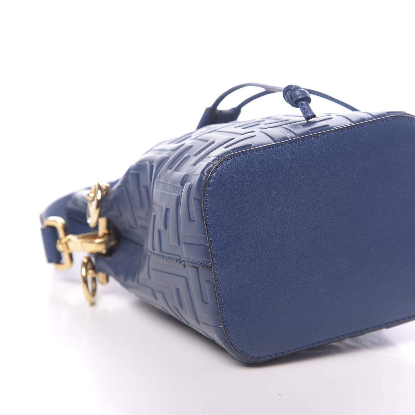 Vitello Liberty F is Fendi FF 1974 Embossed Mini Mon Tresor Bucket Bag Iris
