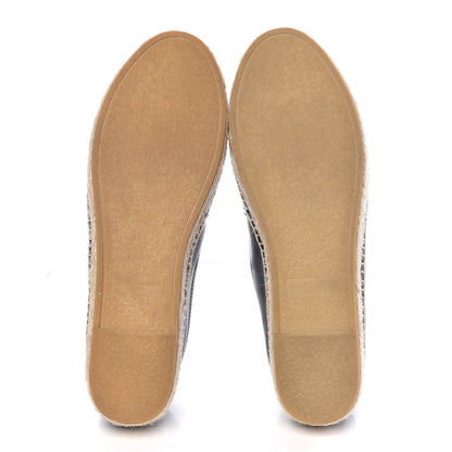 Saint Laurent Lambskin Monogram Espadrilles 37 Black 5 of 10
