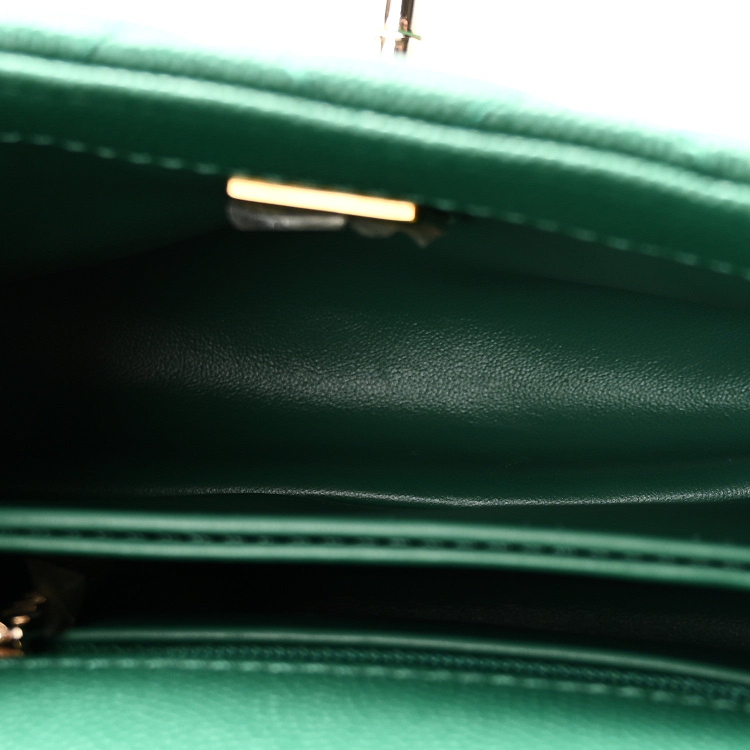Chanel Caviar Quilted Extra Mini Coco Handle Flap Green 5 of 10