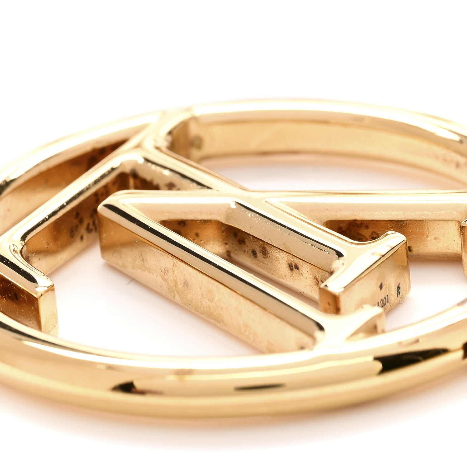 Louis Vuitton Metal Louise Hoop Earrings Gold 5 of 5