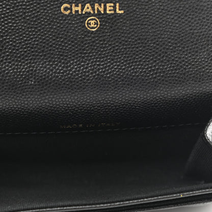 Chanel Caviar Quilted Boy Flap Card Holder Black 5 of 10
