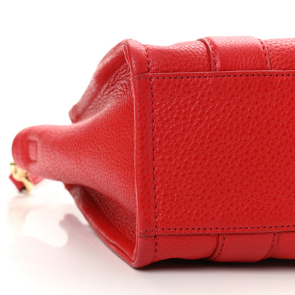 Marc Jacobs Grained Calfskin Small The Tote Bag Red 9 of 10