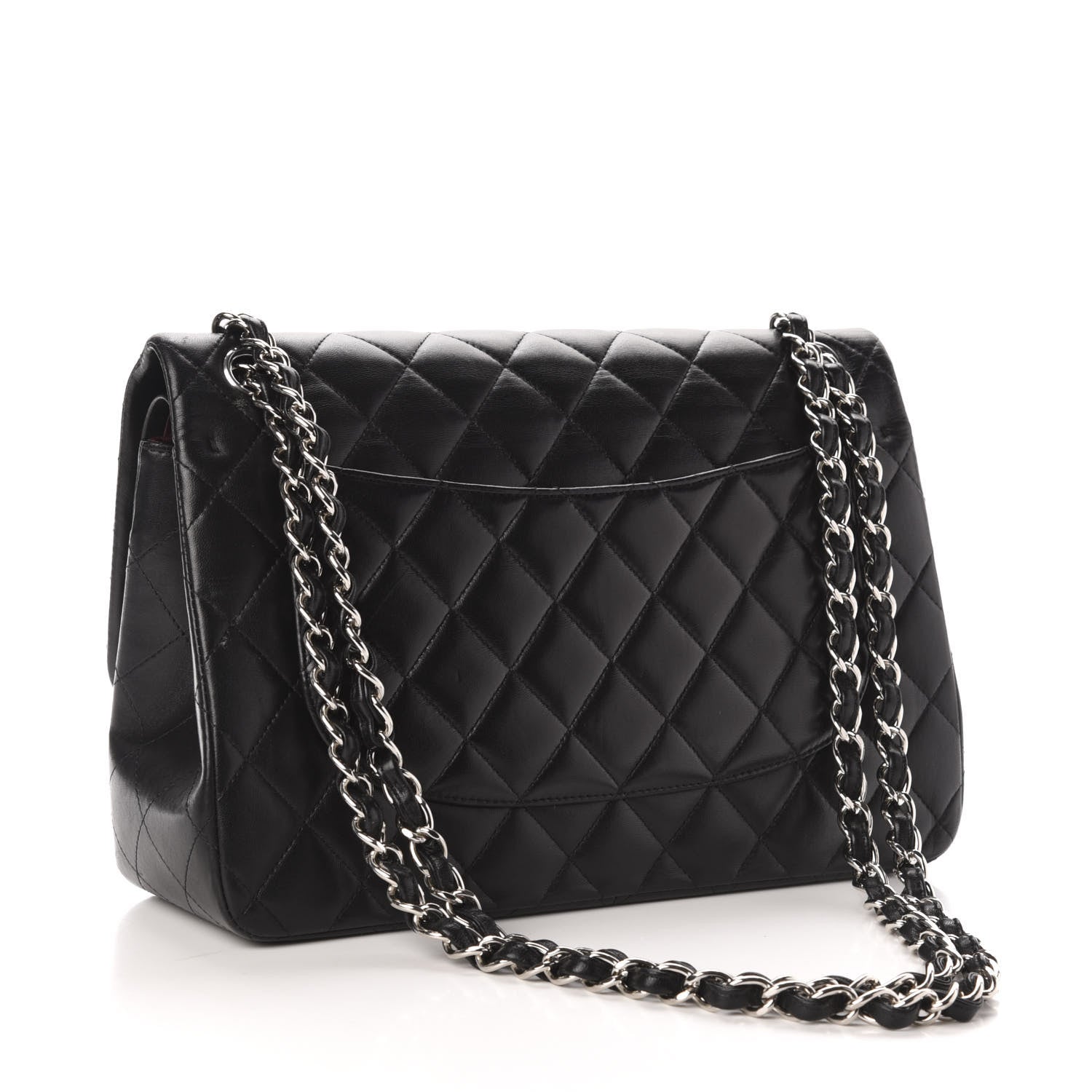 Chanel Lambskin Quilted Jumbo Double Flap Black 3 of 16