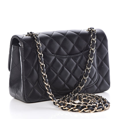 Chanel Lambskin Quilted Mini Rectangular Flap Black 3 of 12