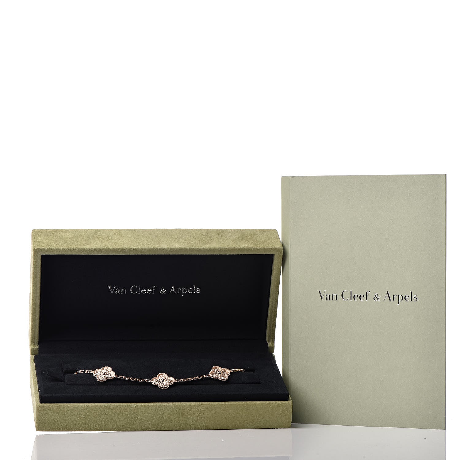 Van Cleef & Arpels 18K Rose Gold 5 Motifs Vintage Alhambra Bracelet 5 of 5