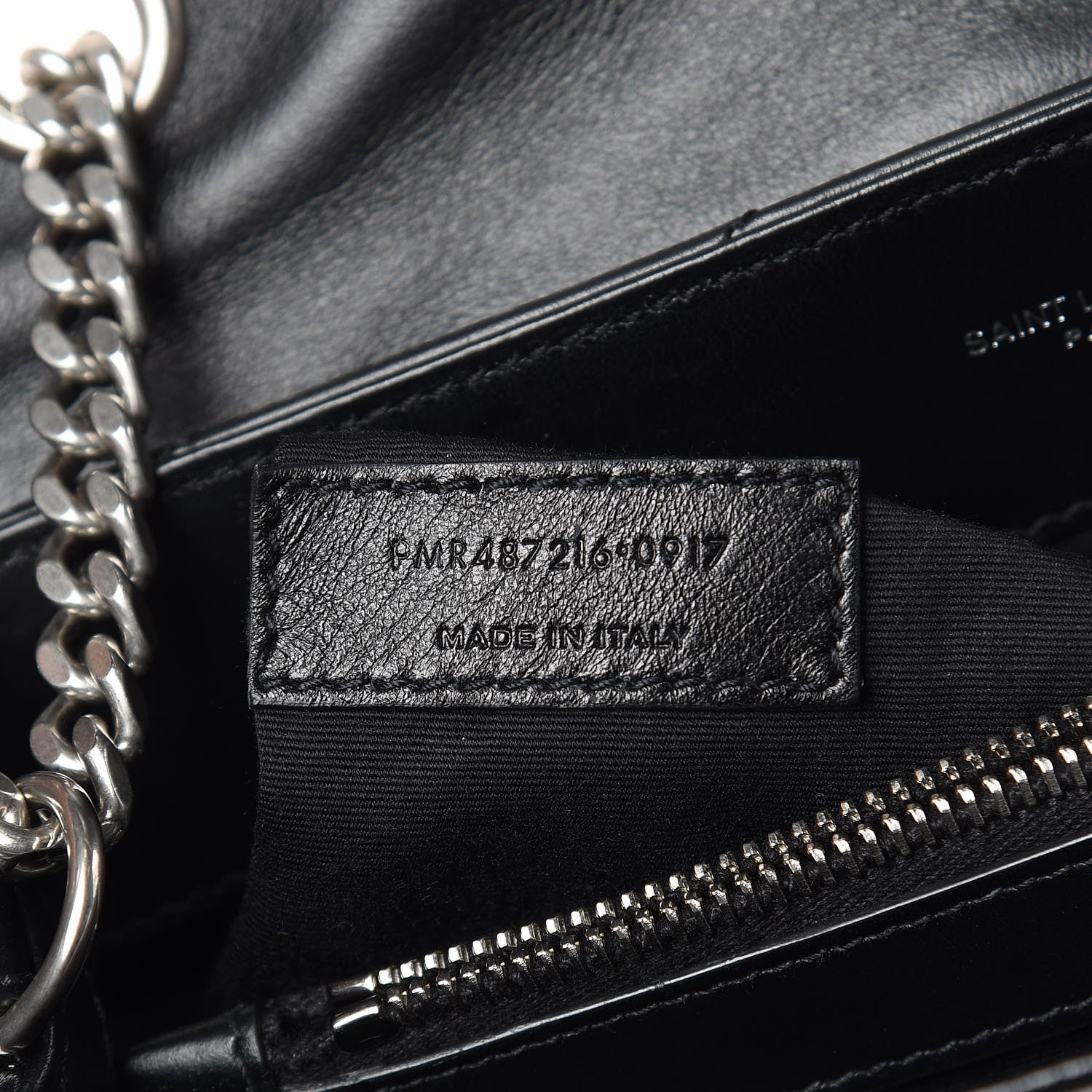Saint Laurent Calfskin Y Quilted Monogram Medium Loulou Chain Satchel Black 7 of 11