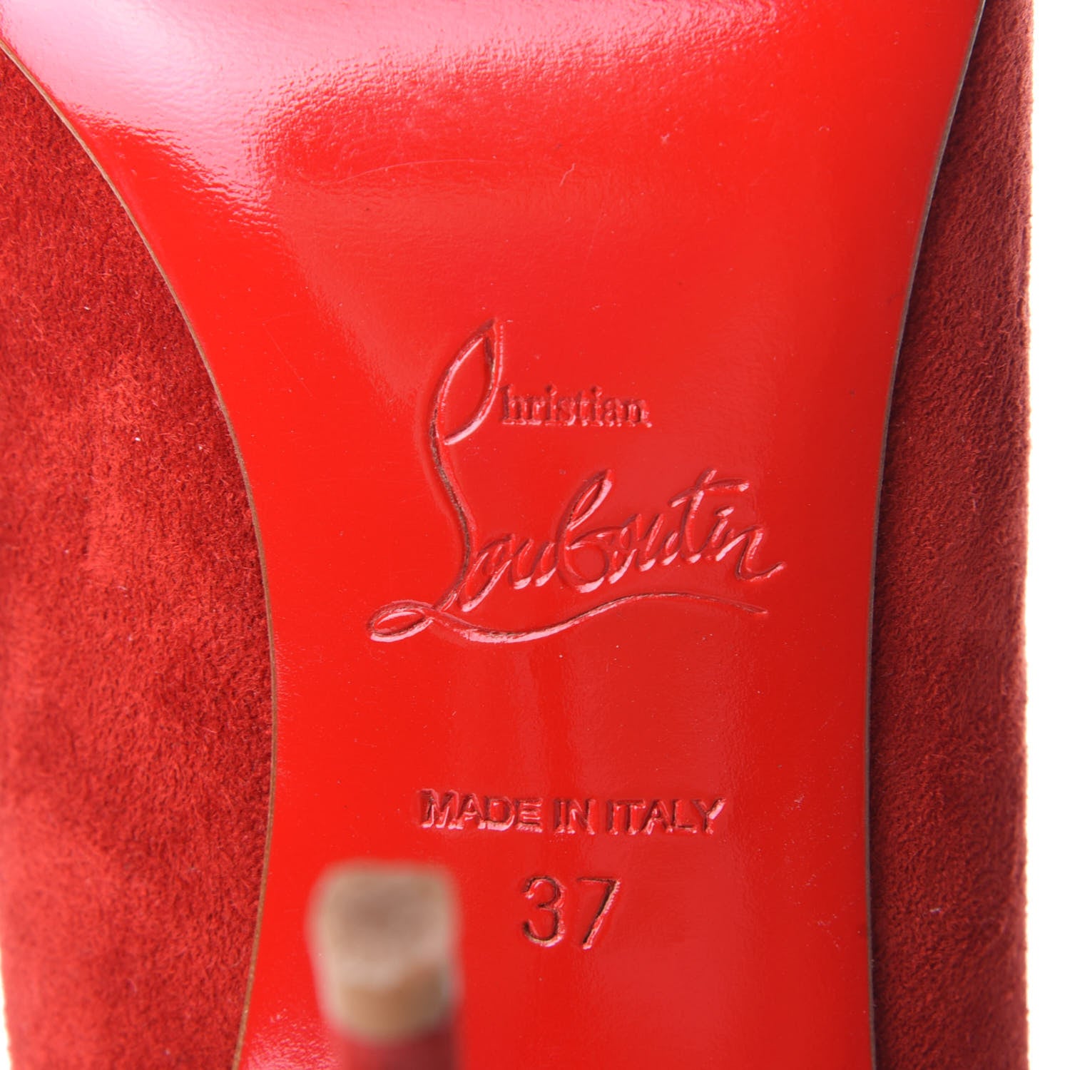 Christian Louboutin Veau Velours Pumps 37 Flamenco 8 of 10
