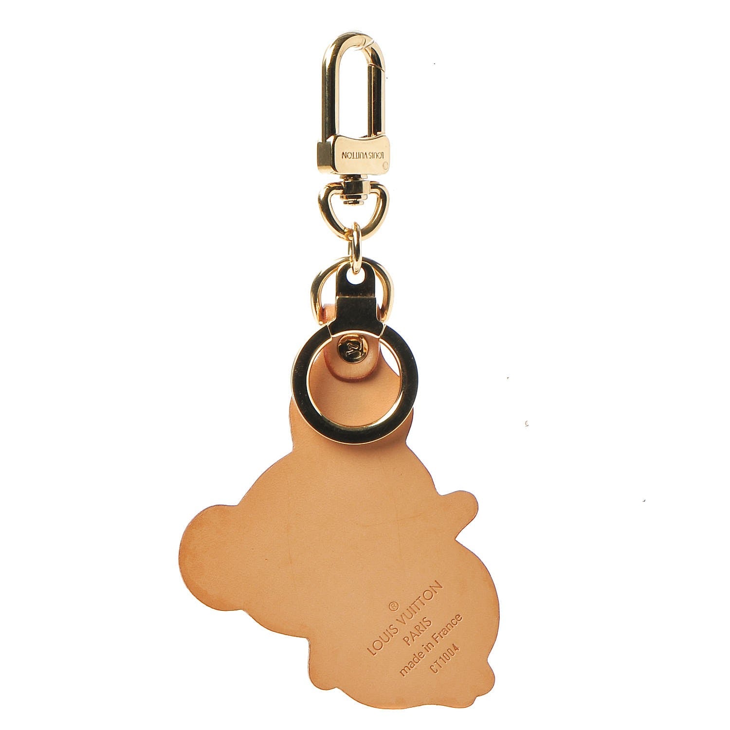 Louis Vuitton Vachetta Monogram Panda Key Ring Bag Charm 3 of 4