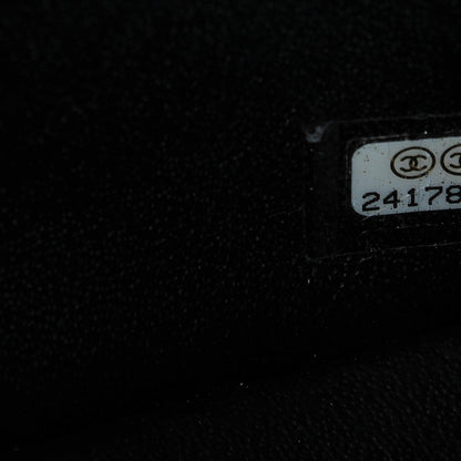 Chanel Crumpled Calfskin Quilted Mini Square Flap So Black 7 of 8