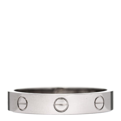 Cartier 18K White Gold 3.5mm LOVE Wedding Band Ring 60 9.25 1 of 4
