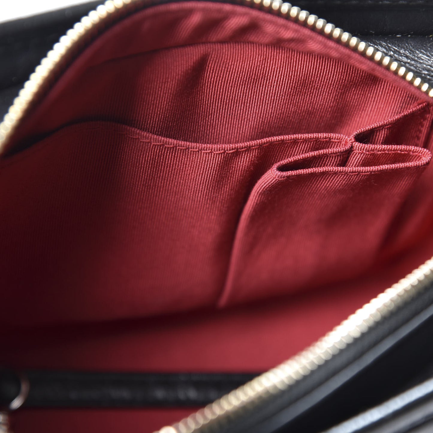 Aged Calfskin Quilted Small Gabrielle Hobo Black